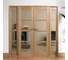 6' OSLO OAK ROOM DIVIDER 4L GLAZED PREFINISHED image 1