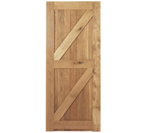 78X30 OAK FRAME LEDGED & BRACEDRANDOM PLANK INT