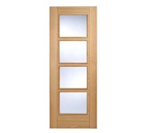 78X30 OAK VANCOUVER SOLID INTERNAL DOOR 4 Light