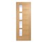 2040 x 726 x 40mm OAK VANCOUVER SOLID INTERNAL DOOR 4 Light offset image 1